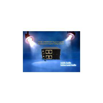Mic&Line Level Audio fiber converter,1CH Mic auido and 1 balanced line level input,2 balanced line level audio output