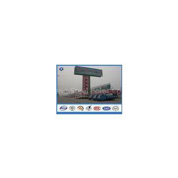 Ladder Attached Ad Promotion Billboard galvanized steel pole , Ground mounted road sign post