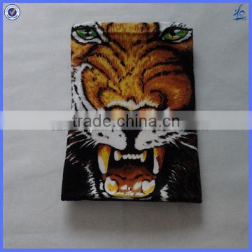 100% cotton high quality beach towels china supplier/tiger design towel