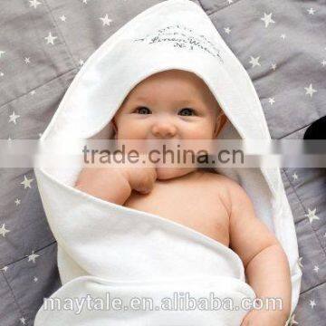 100% Terry Bamboo Cotton Baby Hooded Towel, Thick and Soft