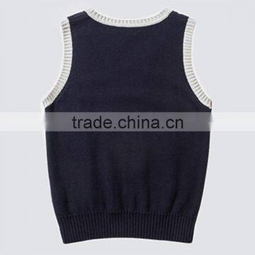 School Uniform Suppliers Woolen Sweater Designs for Children,kids Knit Vest Pattern Child Sleeveless Sweater photo-4