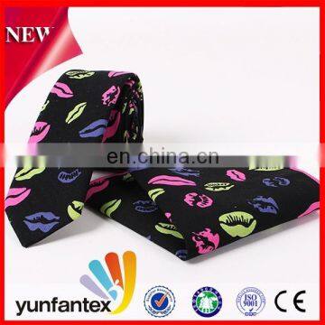 2017 latest design cotton custom printed paisley mens tie