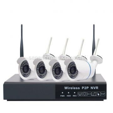 4CH Wireless IP Camera Wi-fi NVR Kit 720P HD Outdoor IR Night Vision Security Network WIFI CCTV System P2P Plug and Play