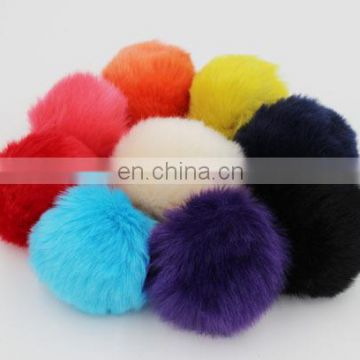 High Quality Large Faux Fur Pom Pom Fluffy Fox Fur Ball For Keychain Bag Charm