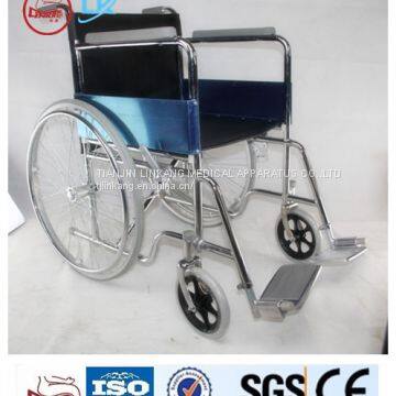 chrome plated steel manual wheelchairs made in China