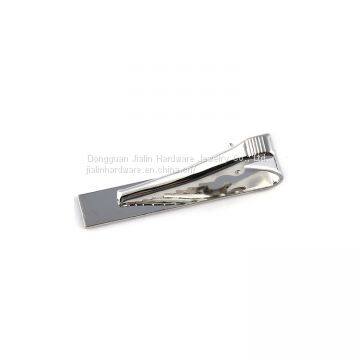 Hot selling 9mm wide board silver tie clip in China 50mm length for wholesale