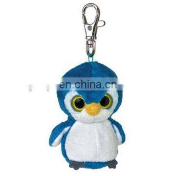 16m plush blue penguin keychain toys