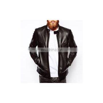 Hot Sale Black Leather Racing Motorbike Jacket For Men