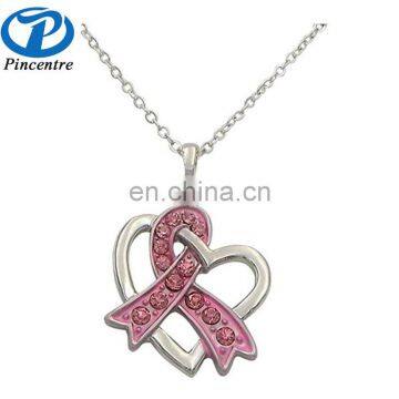 wholesale custom pink ribbon Breast Cancer Awareness pendant