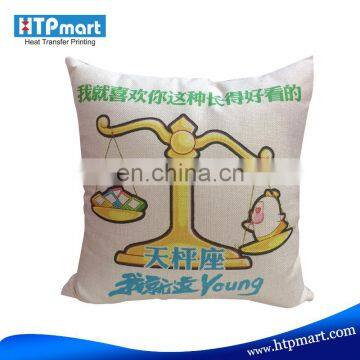 Docorative Linen/Cotton Sublimation Custom Sofa Throw Pillow Cases