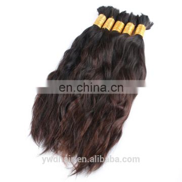 8A1KG Russian Virgin Hair Straight Bulk No Weft Human Hair Bulk For Braiding Ponytail Virgin Hair Natural Brown Color