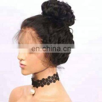 Indian Human Hair Full Lace Wig 360 Lace Frontal Wig Making Sewing Machine Samples