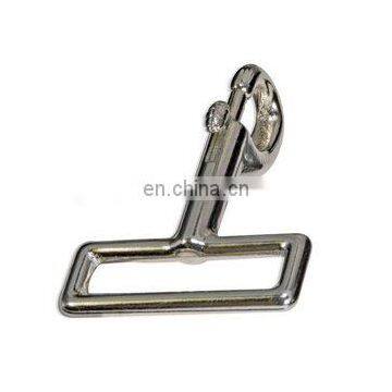 Dog leash hardware rigid square loop bolt snap hook