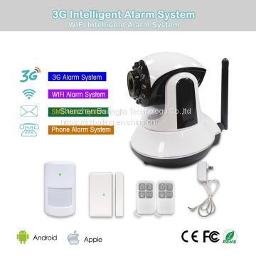 WIFI GSM GPRS 3G camera Alarm System Support Android IOS App live video home security alarm system