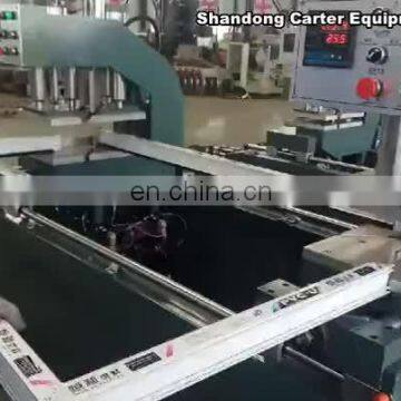 Jinan Vinyl plastic window door making equipment manufacturer four heads upvc window corner welding machine