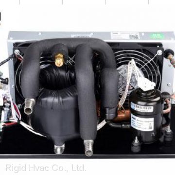 Small 24 Volt DC Compressor Compact Condensing Unit Refrigerant Units for Mini Portable Liquid Cycle Refrigeration