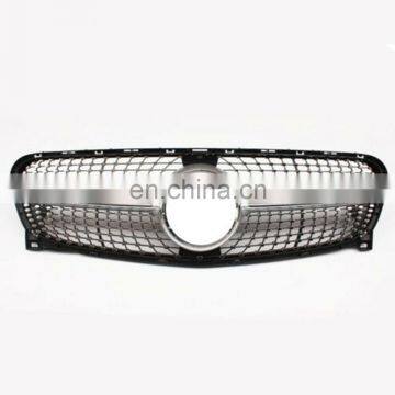 Front Grill Grille 2014-2016 Diamond Style Silver for Mercedes GLA class X156