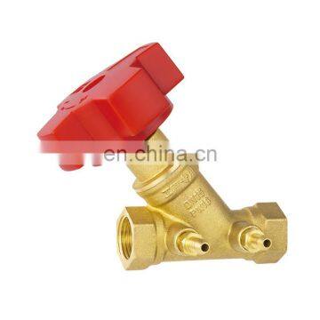 Brass Static hydraulic balance valve Manual regulating valve