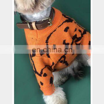 Spring Autumn Printed Dog Clothes Pullover Sweater Teddy Dog Schnauzer Pomeranian Corgi Pet Clothes