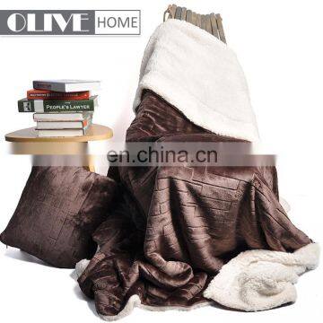 Luxurious Repreve Reversible Sherpa Throws 3D Imprinted Flannel Fleece Solaron Korean Blanket photo-5