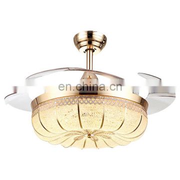 European-style living room Fan Lights Restaurant Fashion Crystal LED Ceiling Light