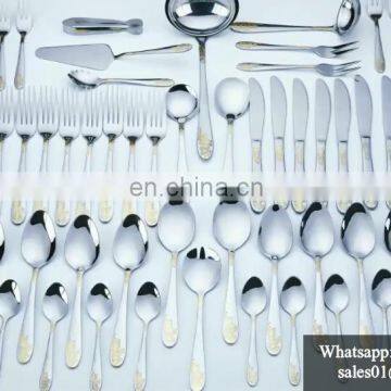 Stainless Steel Cutlery 2020 New Gold And Color3 Piece Knife Spoon Fork Restaurant Cutlery Set