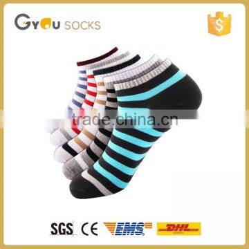 Man's fashion cozy ankle cotton socks boat sock show socks/casual socks with stripes