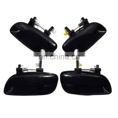 4Pcs Outside Front Rear Left Right Black Door Handle For 01-05 Hyundai Elantra