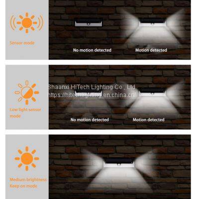 IP65 Waterproof PIR Motion Sensor Solar Wall Mounted Light 118 LEDS Outdoor Solar Lamp For Garden Street Light Cold Lighting photo-4