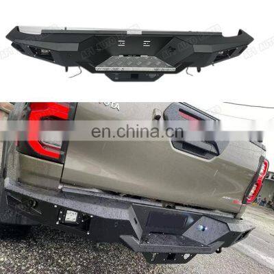 Black Powder Coat Rear Bumper For Hilux REVO VIGO