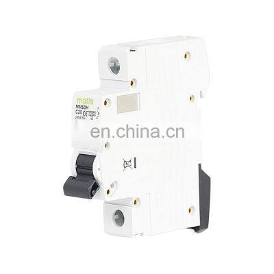 Safe material high quality easy to operate electrical mini Matis MM50H-1P 1-63A 380V 50/60hz mcb circuit breaker