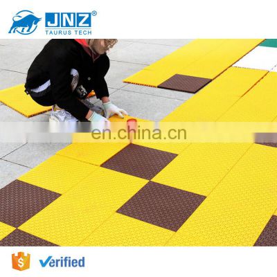 JNZ modern interlock pvc plastic flooring outside basketball courts floor tile plastic floor mats