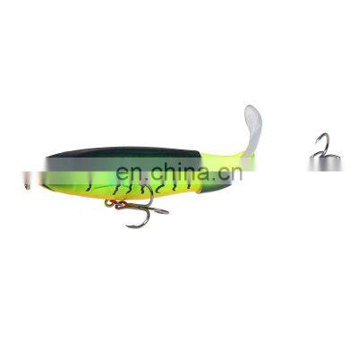 Whopper Topwater Pencil Popper Lures 15g 11cm Lifelike Hard Bait Propeller Fishing Lures photo-4