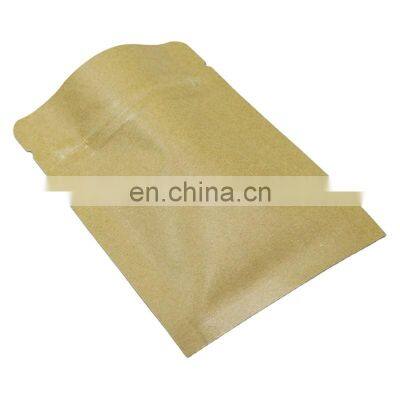 Resealable Snack Package Kraft Paper Zipper Bag with Custom Printing