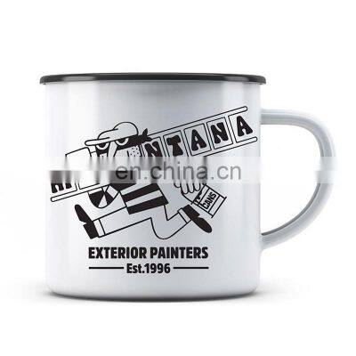Customized 7cm White Steel Enamel Measuring Cup photo-4