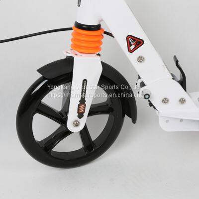 Wholesale Adult Aluminum Frame 200 mm Big Wheel Handbrake Folding Scooter