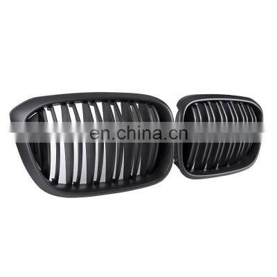 Matt black grill for BMW X3 X4 double slat line bumper grill radiator high quality grill for BMW G01 G02 2018-2020