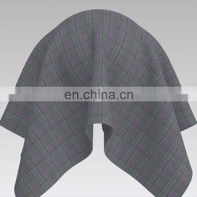 Stock Fabric Polyester/Rayon Yarn Dyed Woven Check Fabric photo-3