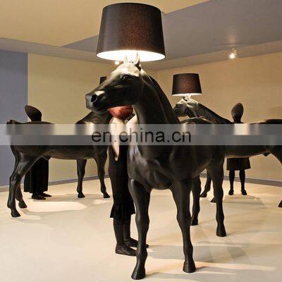 High Quality Nordic Industrial Custom E27 Bulb Metal Standing Floor Light Indoor Decor Horse Designer Led Floor Lamp photo-2