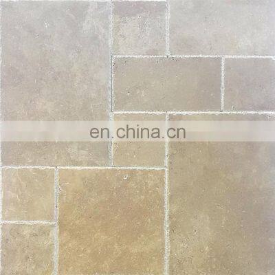 New Model Good Quality Golden Noche Travertine French Pattern Set cut to size Made in Turkey Factory Cem-FPT-04