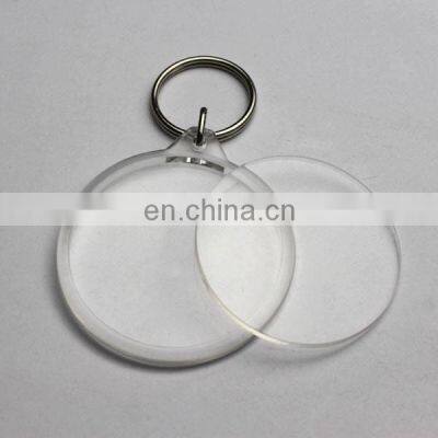 Multifunction Photo Keychain Round Blank Acrylic Key Rings