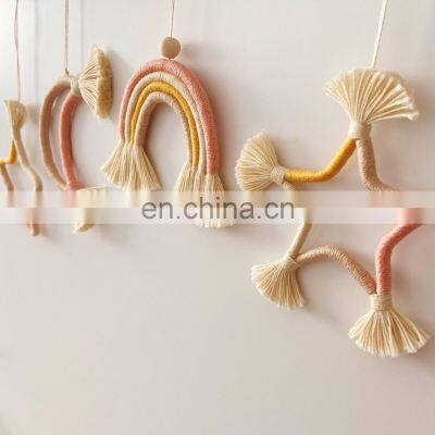 Mini Sky Macrame Wall Hanging Car Charm Beautiful Animal Rainbow Nursery Decor , Baby Room Decor Manufacturer photo-4