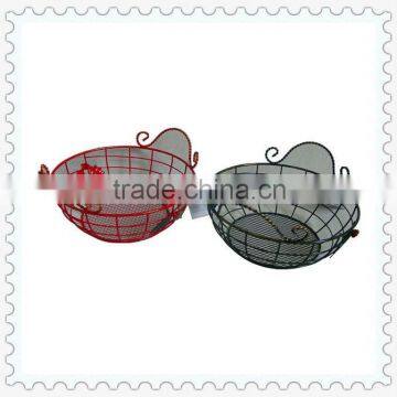 iron wire fruit basket with handles FOB Shenzhen