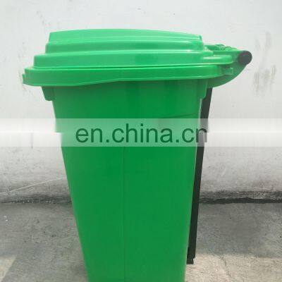 Plastic Trash Can Recycling Outdoor Green Public 80L Garbage Bin photo-3