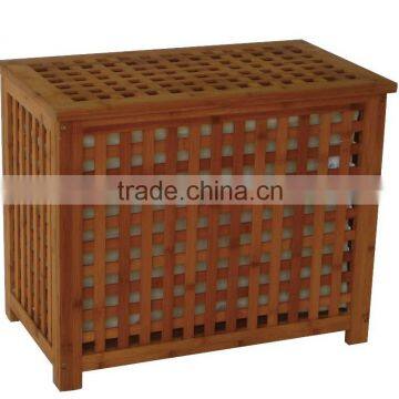 Hot Selling Bamboo Laundry Hamper with Cotton Fabric