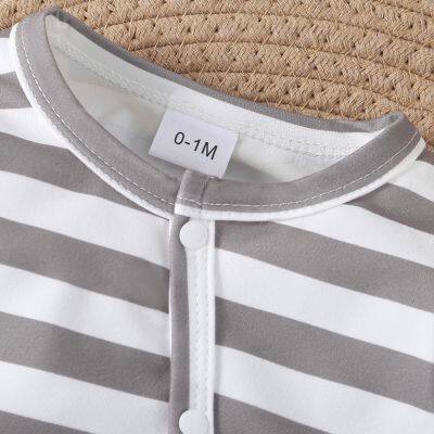 3pcs Newborn Baby's Solid Color + Cartoon Koala Pattern Long Sleeve Footed Romper, Toddler & Infant Boy's Bodysuit Set For Spring Fall photo-3