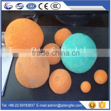 Hard type pipe cleaning sponge ball