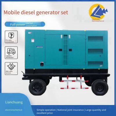 Dongfeng Cummins 200kw Three-phase Mobile Low-noise Generator With Electric Start, Model Lc200gf