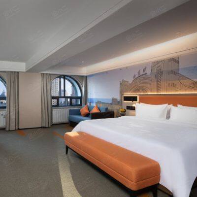 Modern Storage Beds Metal and Wooden Frame Upholstered Headboard With LED Lighting USB Port Socket photo-2