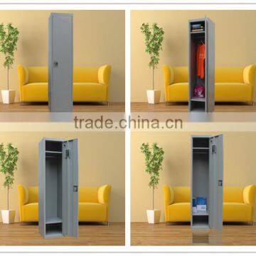Modern Appearance Bedroom Furniture Single Door Metal Wardrobe Cabinets photo-5